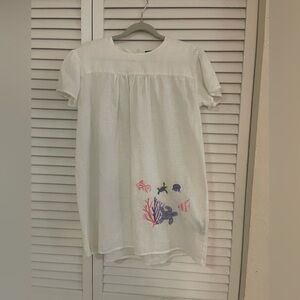 Vilebrequin White girl’s dress with Embroidery